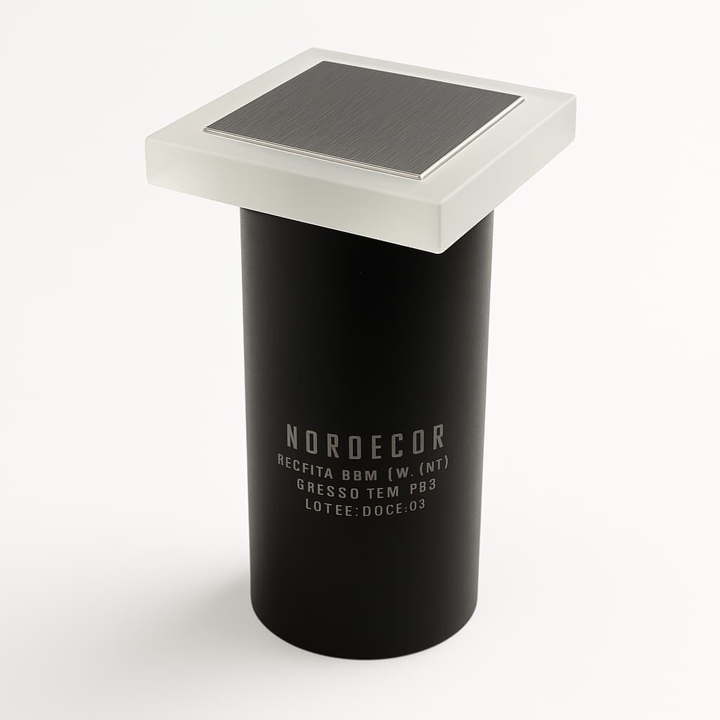 Luminária Embutida Solo Quadrada Nordecor Pazo 1W 3000K IP67 Bivolt Cinza Jardim Piso Externo