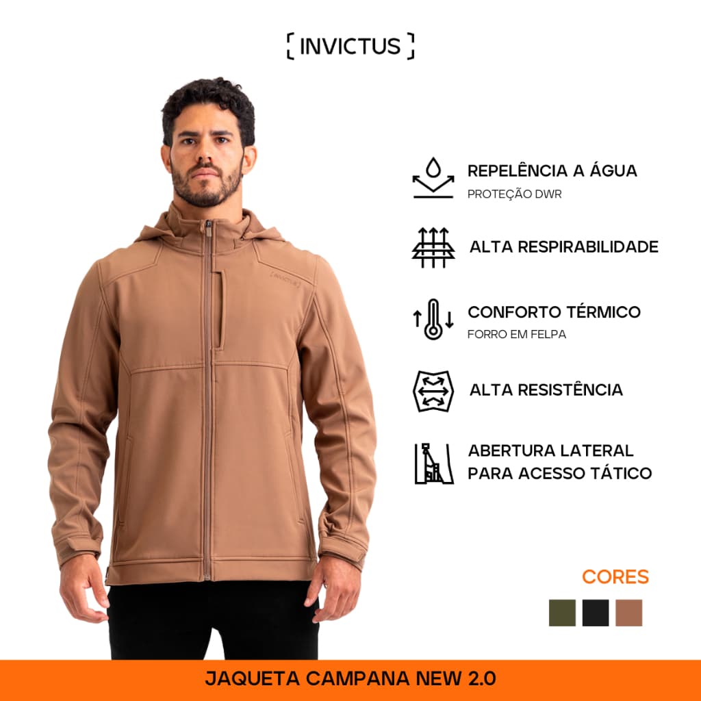 Jaqueta Invictus Softshell Campana New 2.0 Masculina - 03 opções de cores