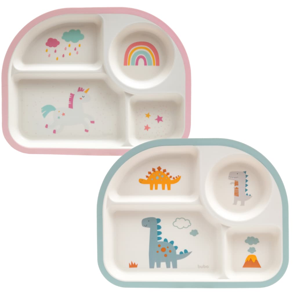 Prato Infantil Alimentação com Divisoria Bebe