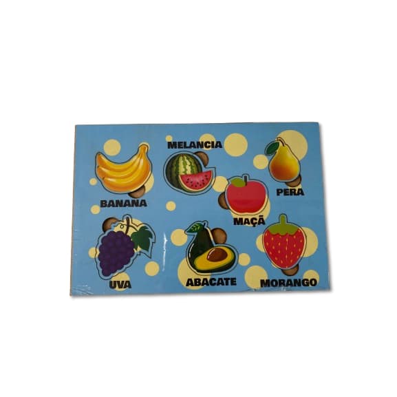Brinquedo Encaixe Frutas Madeira Quebra Cabeça Frutinhas Brinquedo Educativo Pedagógico