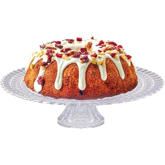 Prato para Bolo com Pé de Vidro 32cm Linha Viena Modena - Ruvolo  Sobremesa Doces