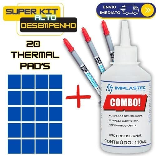 Pasta Termica Prata GD900 com Thermal Pad e Limpador Multiuso para Processador, Xbox, PS3, PS4