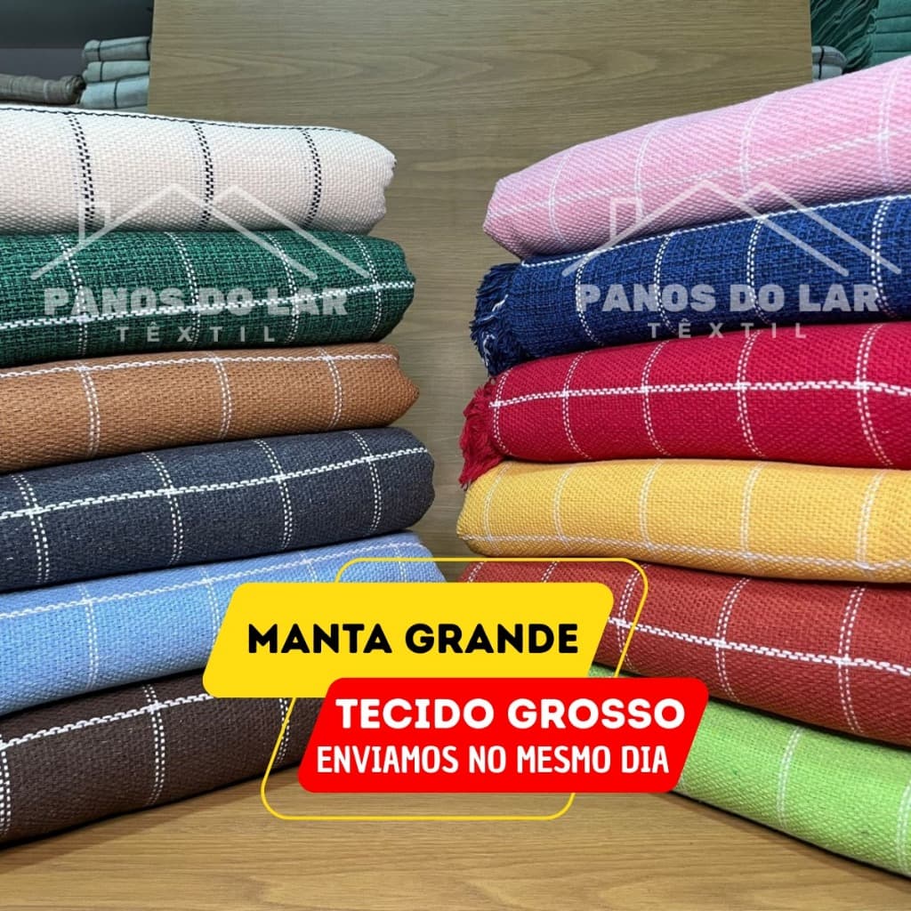Manta para Sofá Grande Gigante 2,40x1,80 Xadrez Capa Protetora Cama Sofa King 2 e 3 Lugares