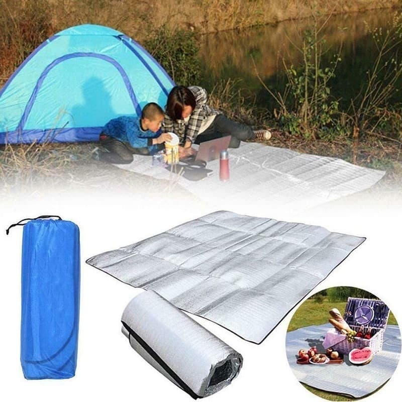 Tapete Térmico Impermeável Dobrável para Praia Camping e Atividades ao Ar Livre 2m x 1,5m