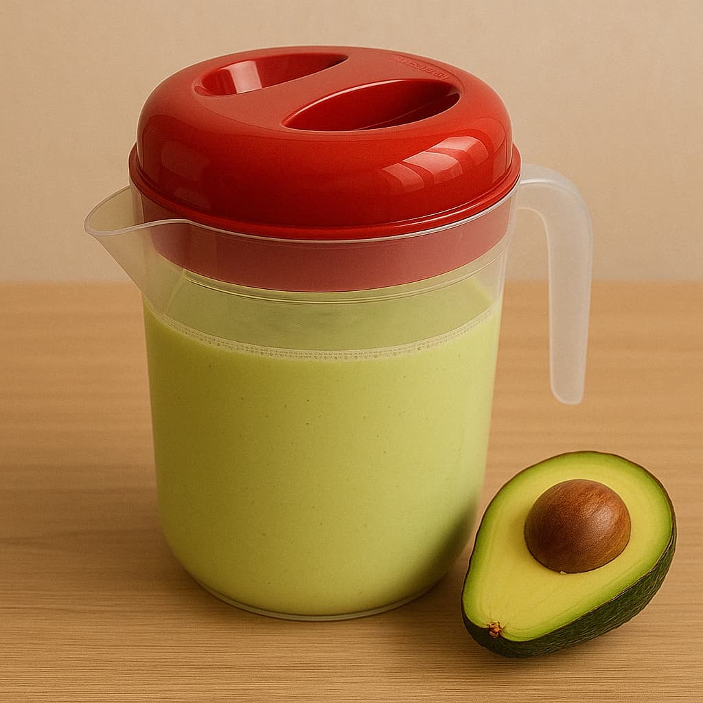 Jarra Plástica 1,2L com Tampa para Água, Suco, Bebidas Geladas – Cozinha Prática