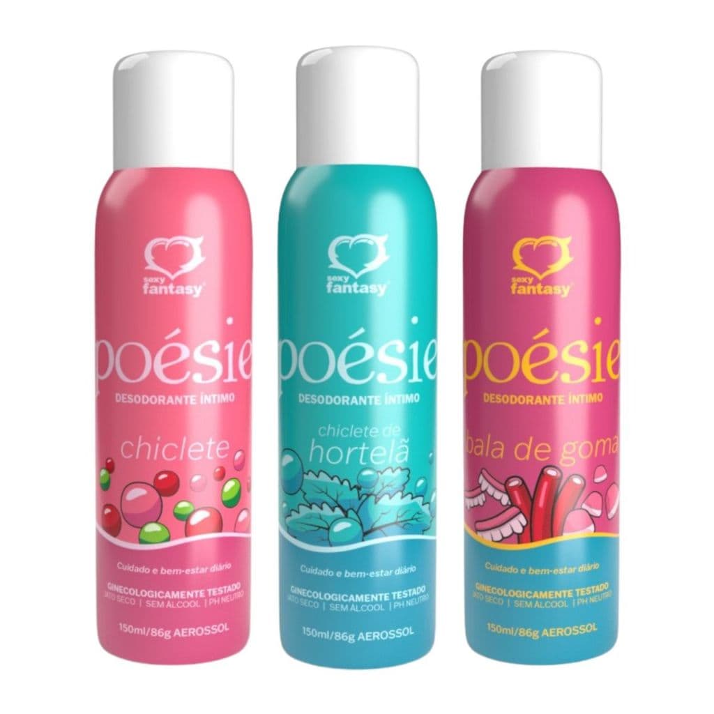 Desodorante Íntimo Poésie 150g  Aromas Variados