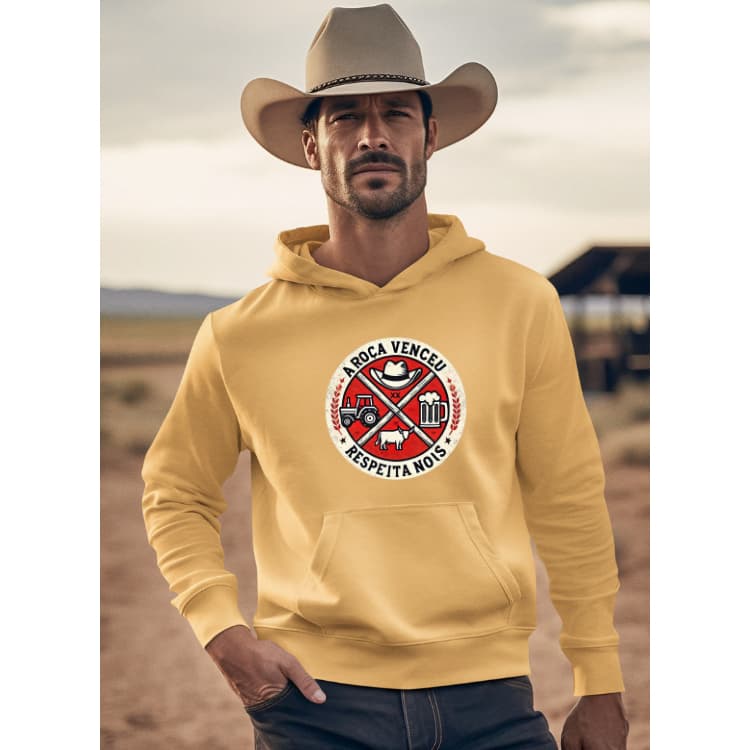 Moletom Blusa De Frio Casaco Rodeio Country Cowboy A Roça Venceu