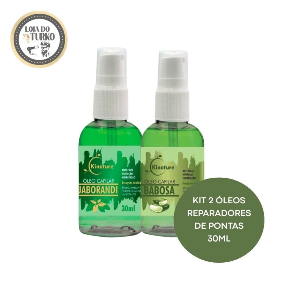 DUPLA PODEROSA - ÓLEO REPARADOR DE PONTAS JABORANDI + ÓLEO REPARADOR BABOSA - KINATURE