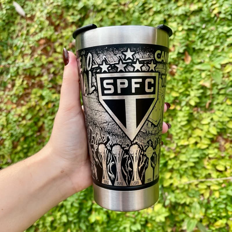 Copo Térmico   Personalização em 360 Graus SÃO PAULO 473 ML Personalizado Time