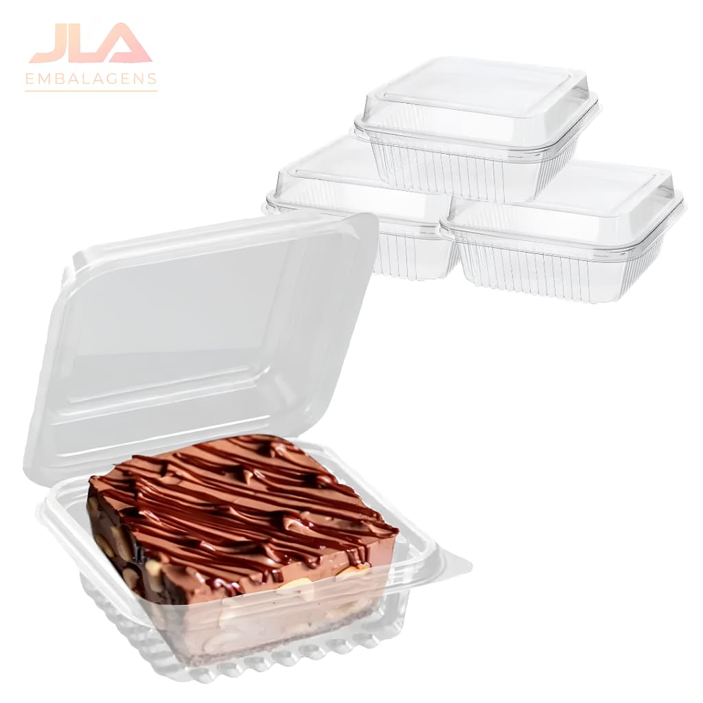 Embalagem H-641 Quadrada P/ Brigadeiro Bolo Doce