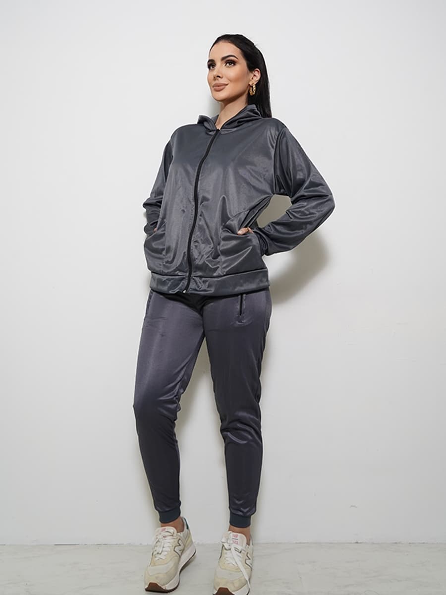 Conjunto Feminino Corta Vento Kit DryFit Moletom Camisa Feminina Calça Blusa De Frio Canguru