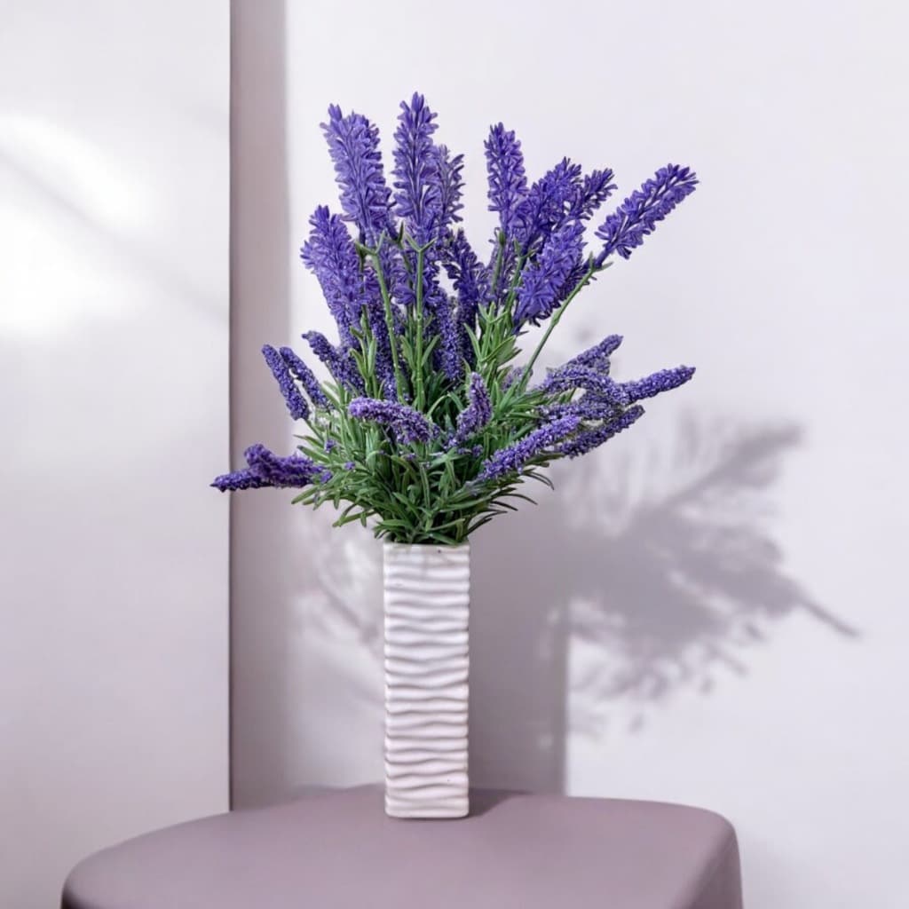 KIt 2 Buquês de Lavanda Artificial Decorativas Permanentes Muito Realista.