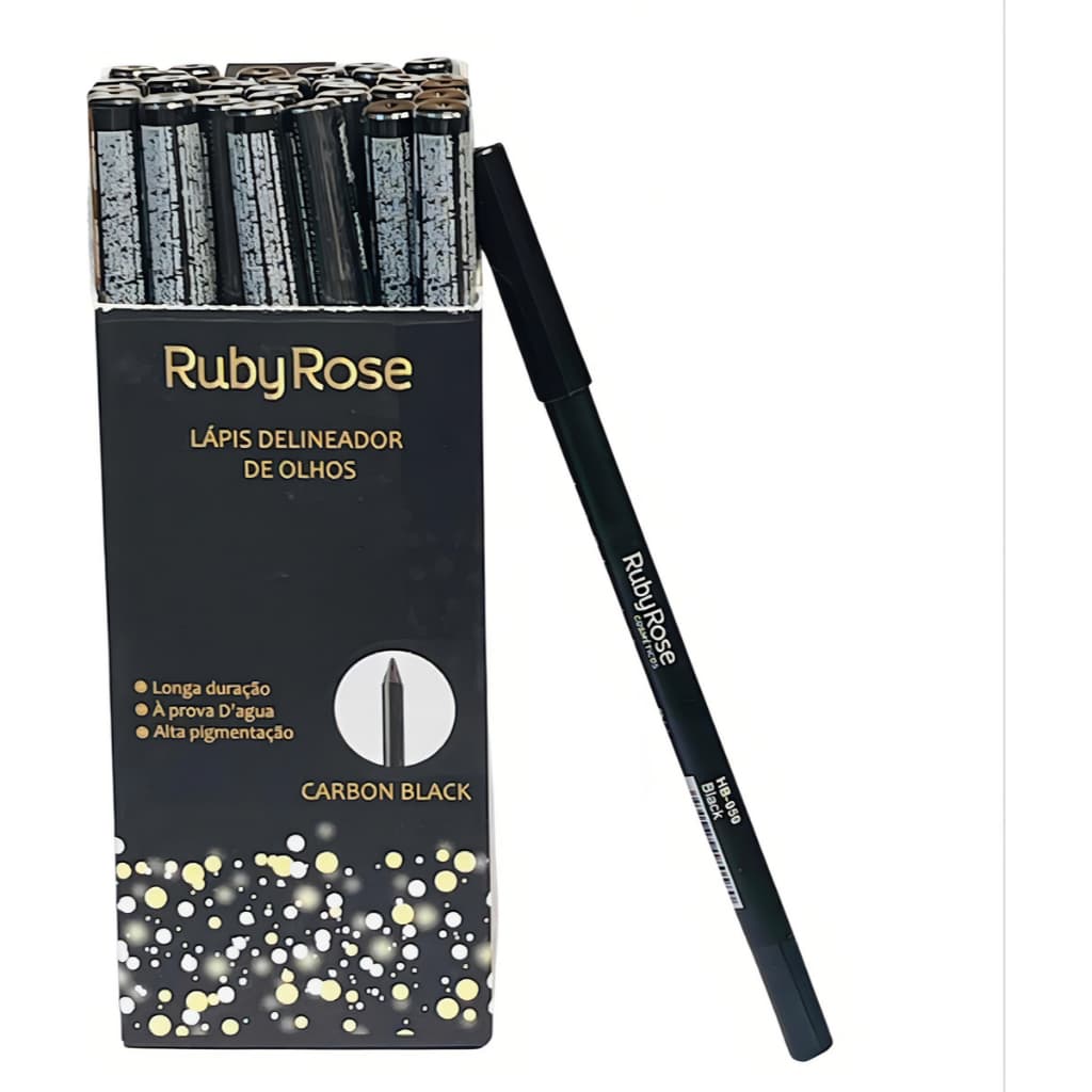 Lápis delineador Ruby Rose Carbon Black cor preto 1 Unidade