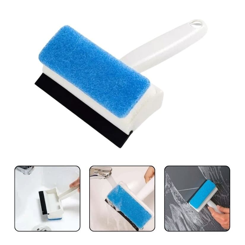 Rodinho Multiuso Mini Rodo Limpa Seca Com Esponja E Rodo Para Banheiro Cozinha Azuleijos