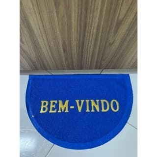 Tapete Capacho Bem Vindo Tapete De Porta Entrada Meia Lua Antiderrapante