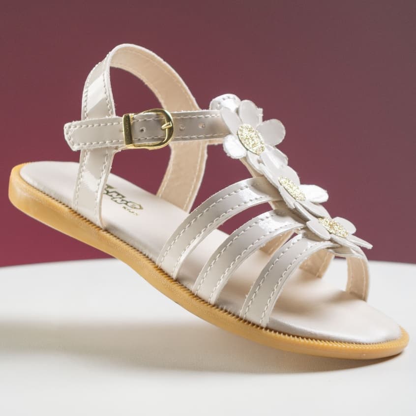 Sandália Infantil Menina Rasteirinha tiras Criança Promoção Bella Lis Kids Flor Confortável Promoção