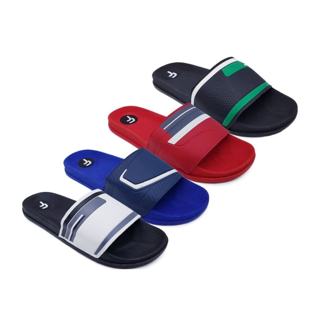 Kit 4 Pares Chinelo Sandália Masculino Slide Estampado K57