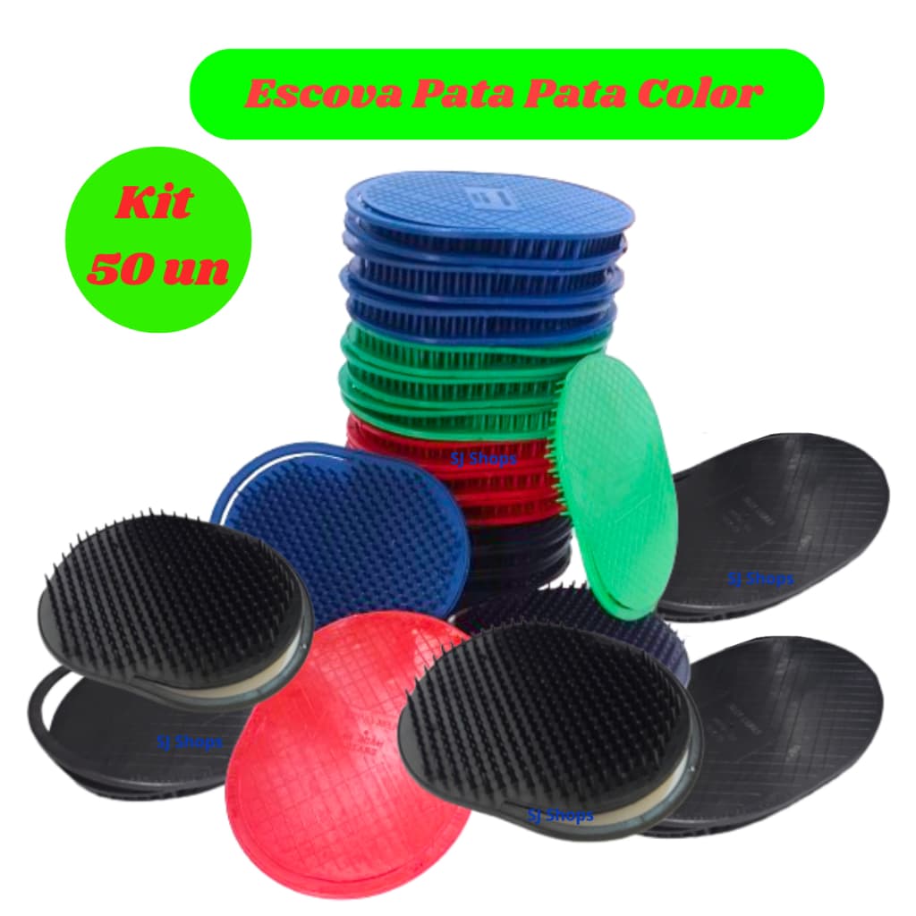 Kit 24 e 50 un Pente Masculino de Bolso Escova Pata Pata COLOR