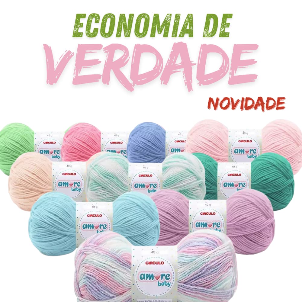 🧶 LÃ AMORE BABY CÍRCULO– 40g | Fio Fino e Delicado 👶💖(1 Unidade)