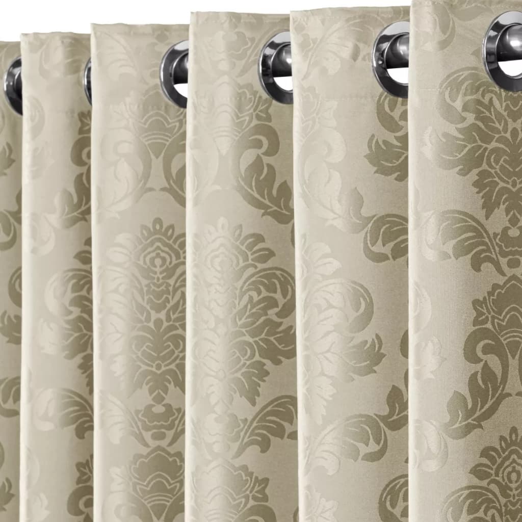 Cortina Jacquard Sala E Quarto 3 00mts X 2 70mts Esticado Jacard Ilhos Cromado