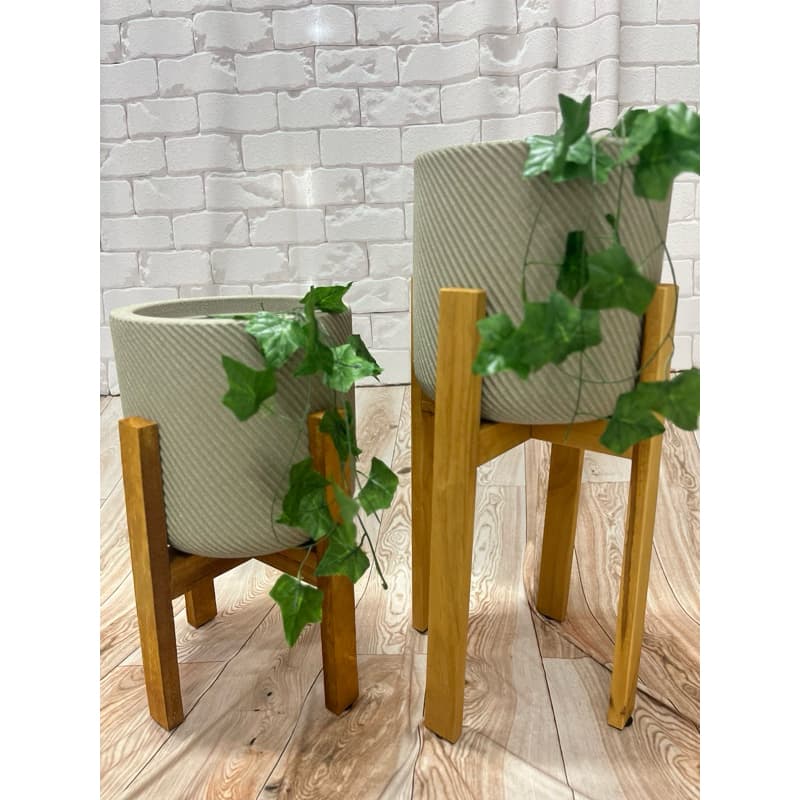 Suporte Para Vaso Cachepot Em Madeira 40cm 55cm Legs Tripé