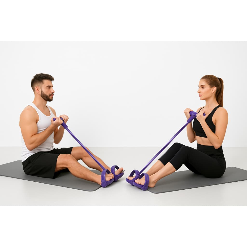 Corda Tubo Pedal Elástica Puxar Fitness Sit-up Extensor Tensão Forte Faixa Musculação Treino
