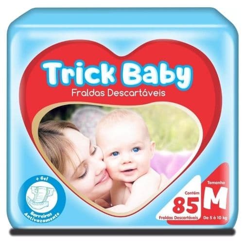 Fralda Trick Baby Tamanho M - Pacote com 50 Unidades (4 a 7kg)