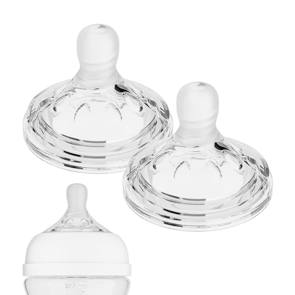 Kit 2 Bicos Para Mamadeiras Buba Bico Silicone Todos os Tamanhos Mamadeira Easy Flow
