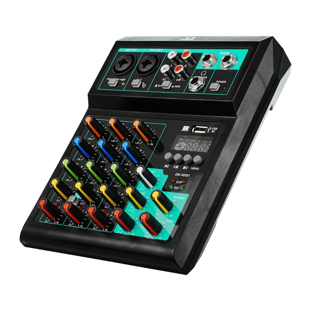 Mesa De Som Digital 4 Canais Bluetooth Usb Phantom Mixer Mp3
