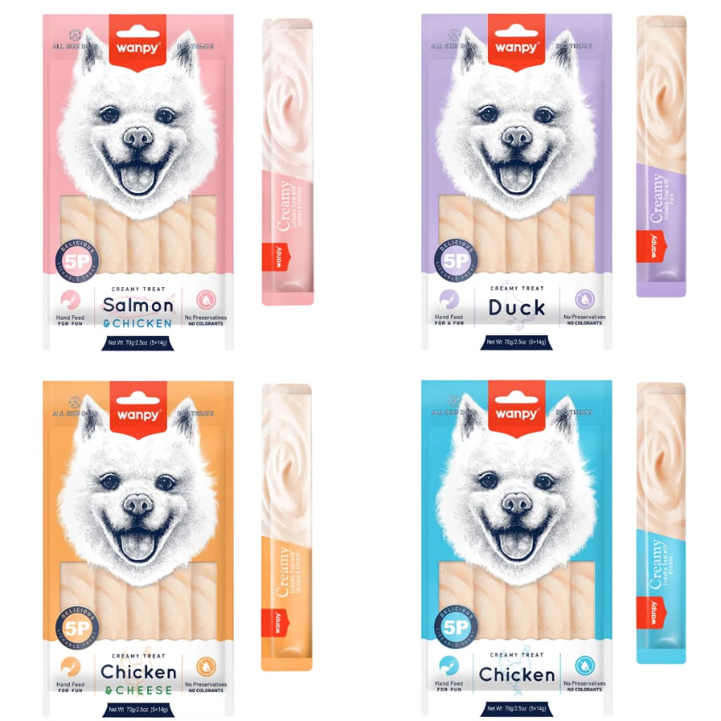 Petisco Sachê Cremoso Wanpy Creamy Natural para Cães