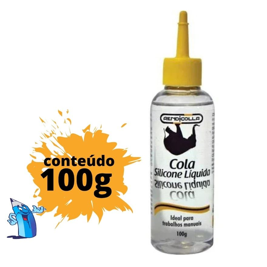 Cola Silicone Liquida Rendicola 100g(Ideal para trabalhos manuais, materiais como; tecidos e outros)