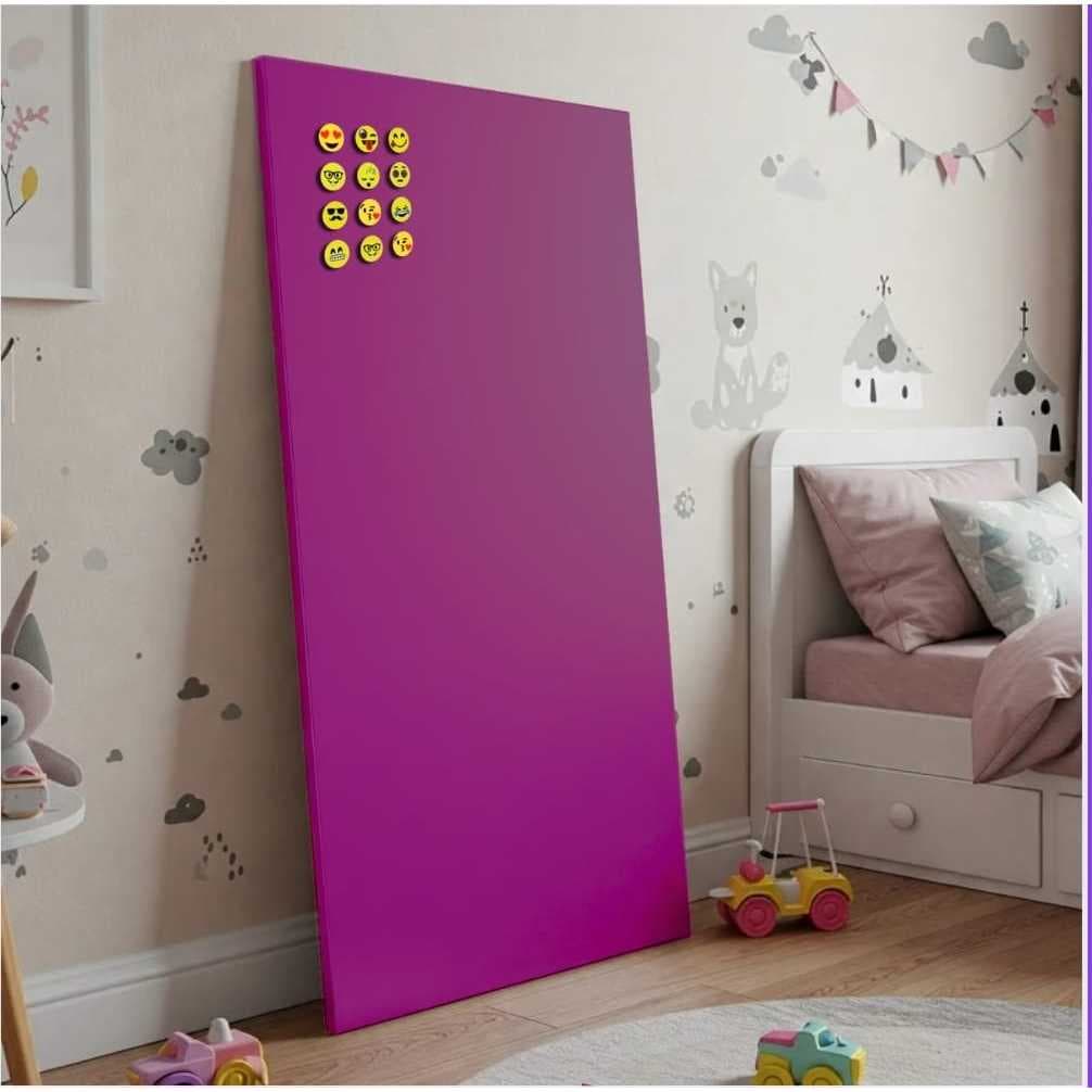 Painel Metálico 70X45cm PINK (FÚCSIA) Mural De Fotos e recados + 12 Imãs
