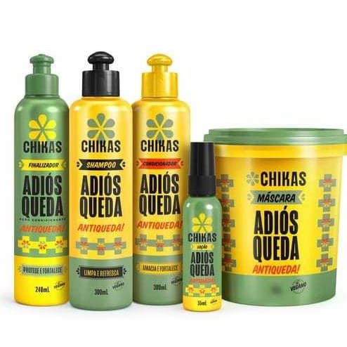 Lançamento Antiqueda Chikas Kit Adiós Queda Completo