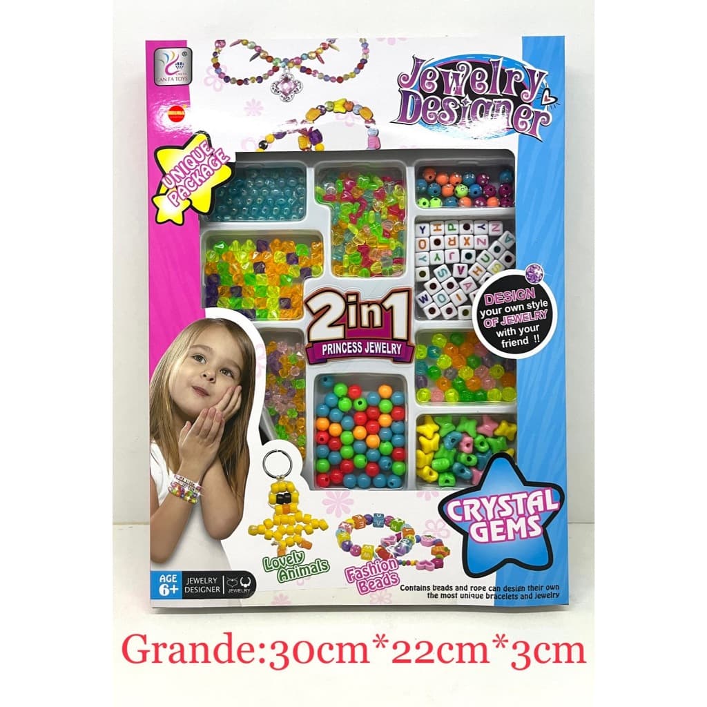 【Kit Completo Miçangas】- Material para Pulseiras Infantis DIY | Presente Criativo
