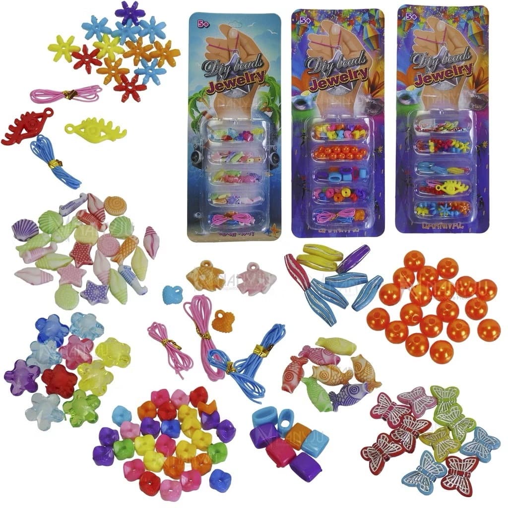 【Kit Completo】90+ Miçangas para Bijuteria Infantil - Pulseiras, Colares e Acessórios DIY | Presente Criativo