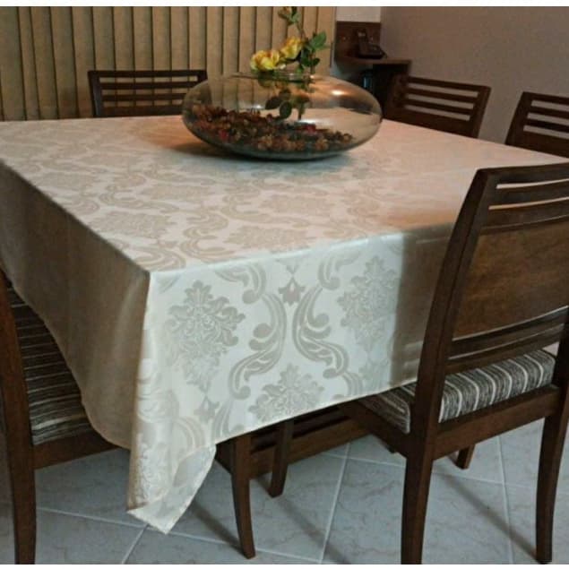 Toalha De Mesa 6 Lugares Jacquard Original Tecido Gross