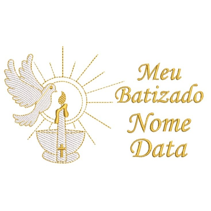 Toalha Lavabo Rosto Personalizada Meu Batizado