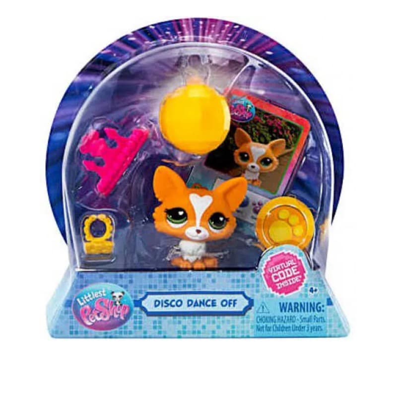Littlest Pet Shop 2024 Generation 7 Disco Dance Off Corgi Exclusive Mini Figure