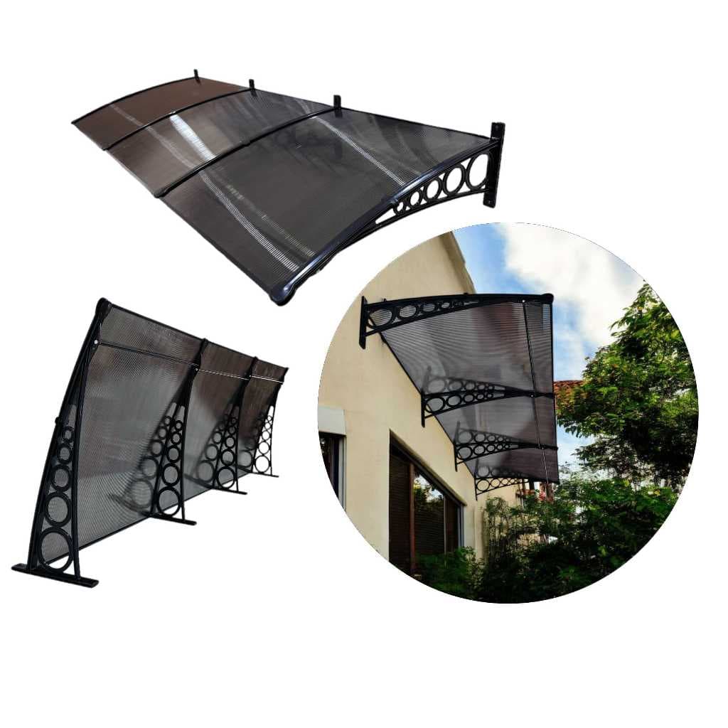 Toldo Imperial em Policarbonato 2,90x0,90m - para Janelas, Portas, Lojas - Com Fita De Vedação