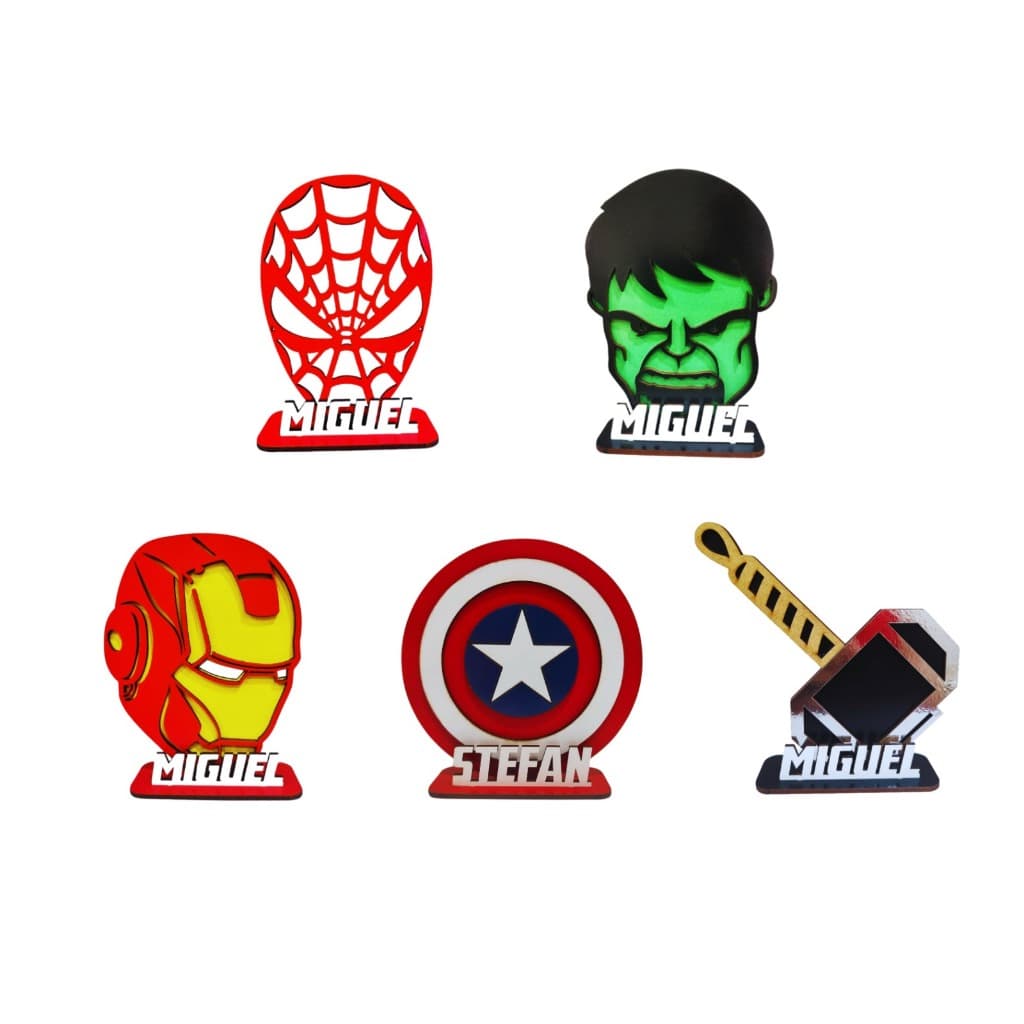 Centros De Mesa Vingadores, Heróis, 16 UNIDADES, 14cm