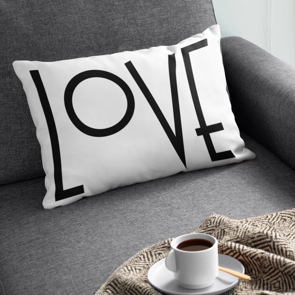 Almofadas Baguete Decorativa - Love - Aqui Tem Amor - Gratidão com Zíper Enchimento Silicone