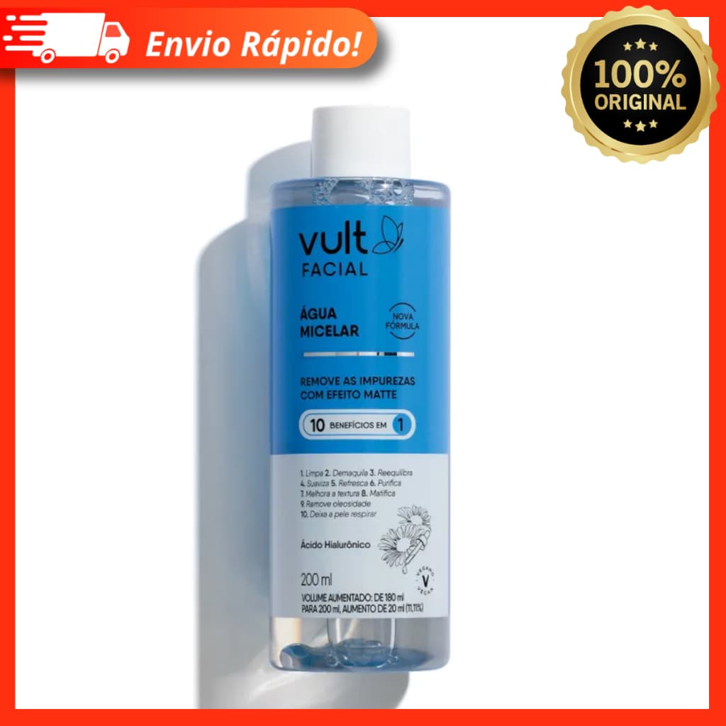 Água Micelar Facial - Vult 200ml 100% Original