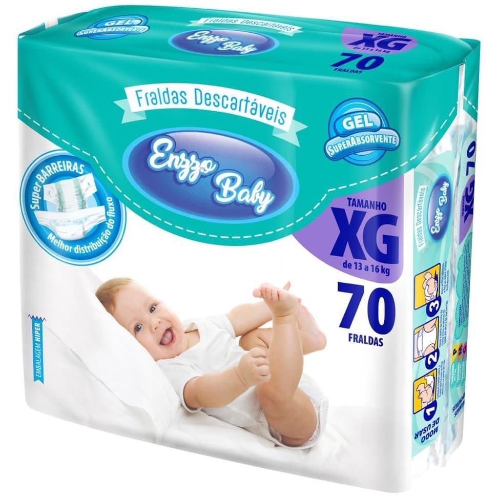 Fralda Descartável Infantil Baby Felt Plus Direto da Fábrica Revenda Barato Tamanho Extra Grande com 70 Unidades