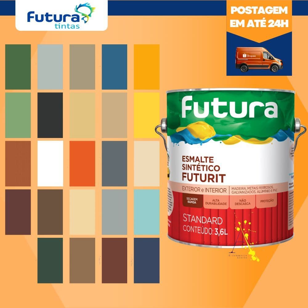 Esmalte Sintético Madeiras e Metais Cores 3,6L Futura