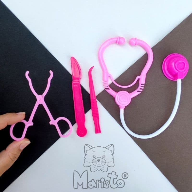Kit Médico MINIATURAS Mini Brinquedos 4 Acessórios