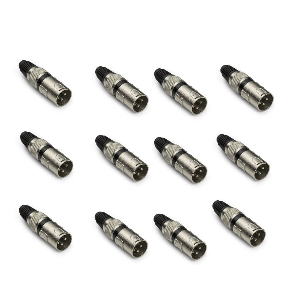 12 Un Plug Conector Canon XLR Macho, Plug Cannon, Plug DMX XLR