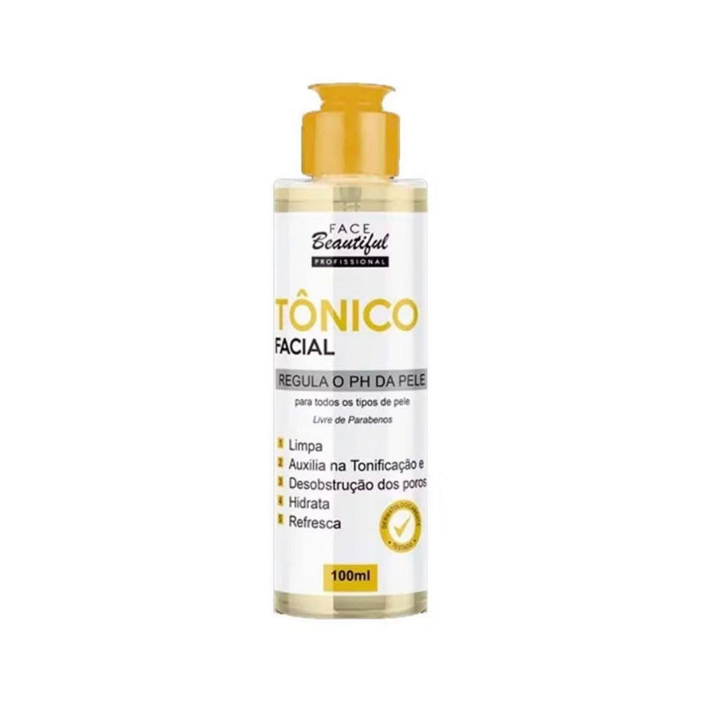 Tônico Facial Face Beautiful Uso Diurno e Noturno Todos os Tipos de Pele 100ml