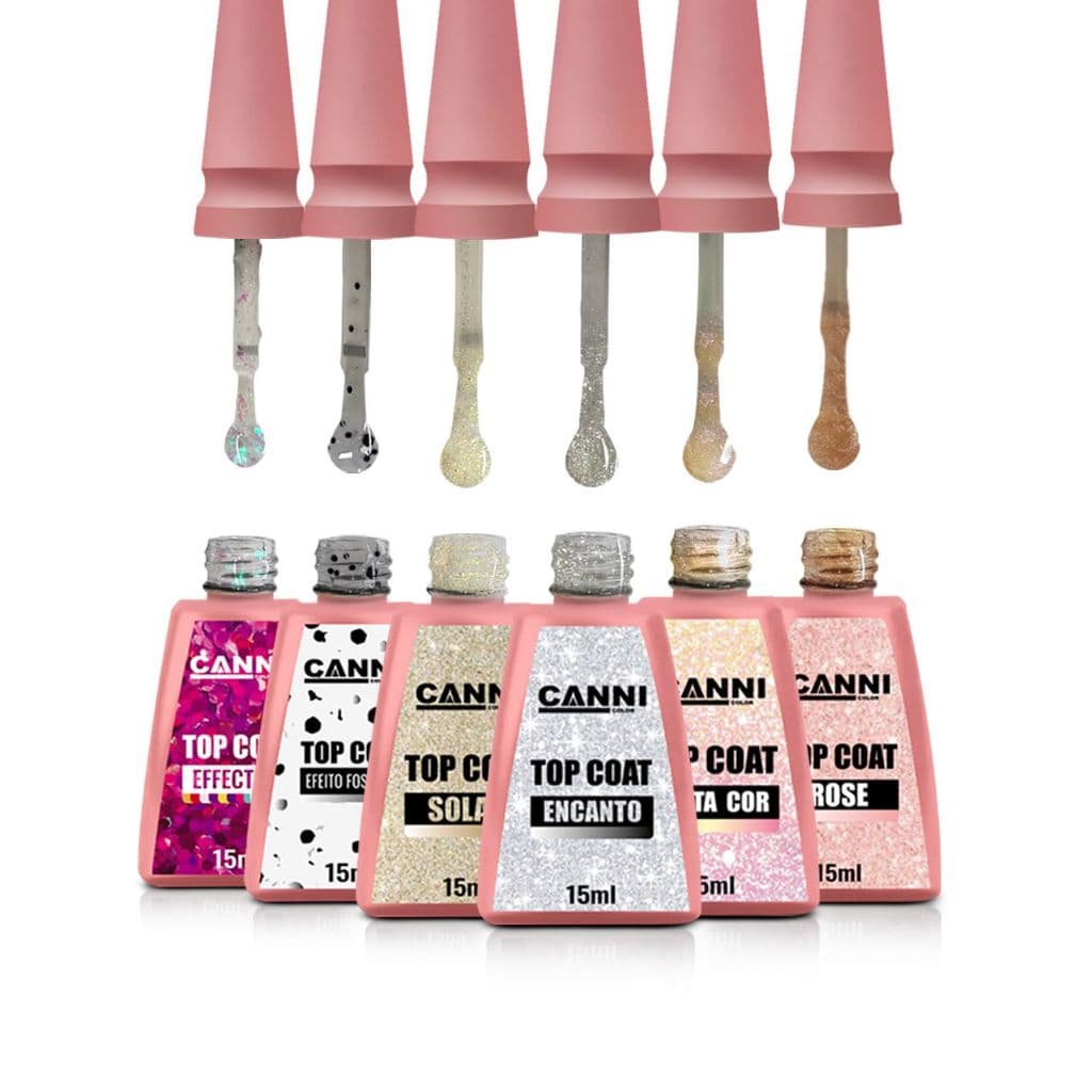Top coat efeito 3d canni color lançamento alto brilho
