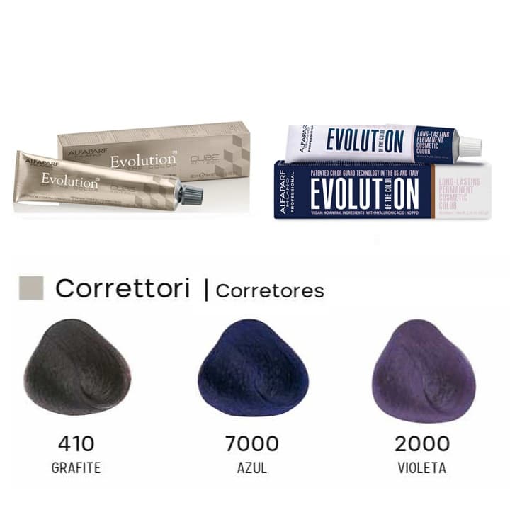 Coloração Alfaparf - CORRETORES - Tintura Evolution Of The Color Cube 60g