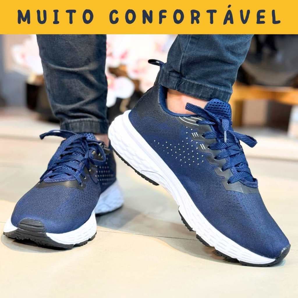 Tenis Casual Confortável Leve com e sem cadarço masculino feminino Adulto Antiderrapante Resistente